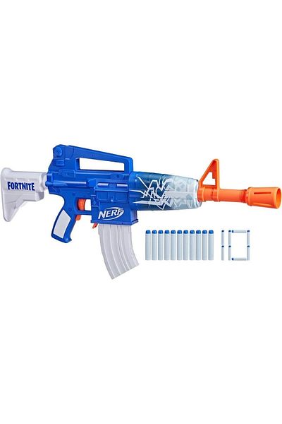 Nerf Fortnite Blue Shock Blaster - Set of 10 Dart Clips and 10 Elite Kaliko Darts