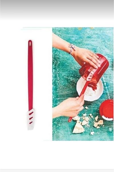 Tupperware Modern Fairy Silicone Spatula Thin Red