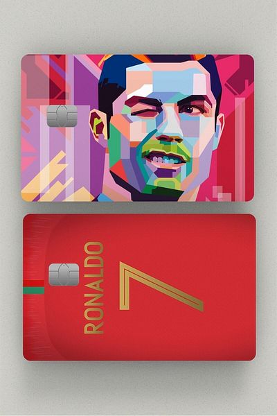 DAS KOAL Ronaldo 2-Piece Credit Card & Akbil Sticker Covering