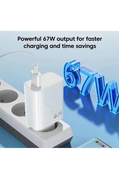 CoverCenter Xiaomi Redmi Note 12 Pro 5g Turbo 67 Wolt Hızlı Şarj Aleti Cihazı Usb Girişli Type-c Uçlu