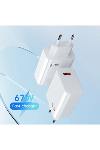 CoverCenter Xiaomi Redmi Note 12 Pro 5g Turbo 67 Wolt Hızlı Şarj Aleti Cihazı Usb Girişli Type-c Uçlu