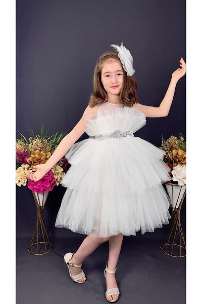 renkli diyar GIRL'S PUL SEQUINED FLUFFY SKIRT TUTUED GOWN DRESS BIRTHDAY PARTY GRADMATION PRIMARY CREW