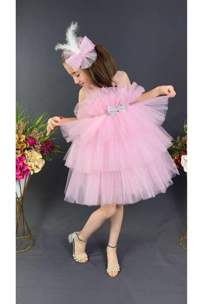 renkli diyar Tutu Evening Dress with Sequined Puffy Skirt for Girl - for Birthday and Graduation