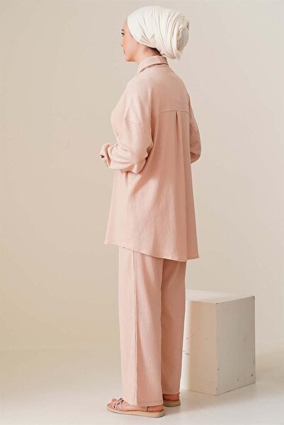 MEECY Női krémszínű kötött dupla szett