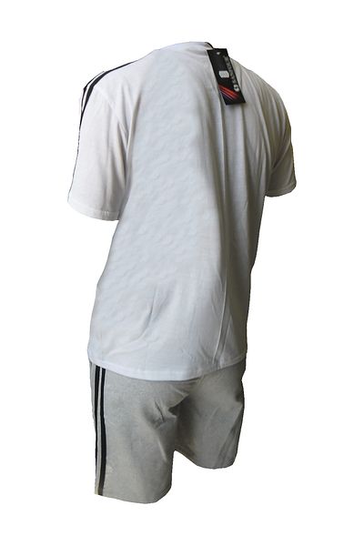 Wooppo -Men's Shorts Set-White/Grey