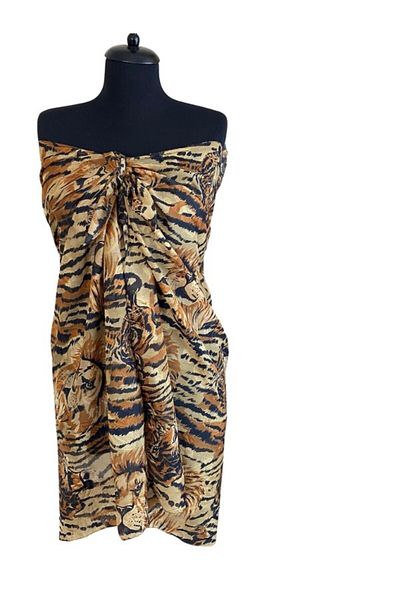 NVSisters Long Patterned Belted Crepe Chiffon Women's Pareo