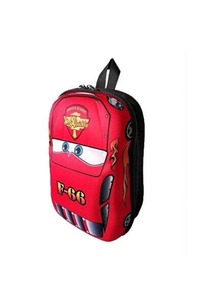 Uniquerrs Children Red Race Car 5d Size Kindergarten Backpack