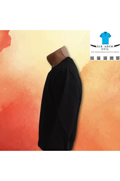 Wolddi.Das erkek siyah sweatshirt