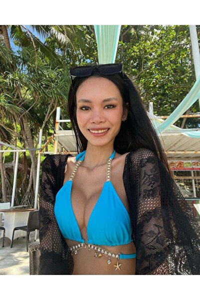 BF Bikini Fashion Τοπ μπικίνι με λεπτομέρεια αξεσουάρ Elimma