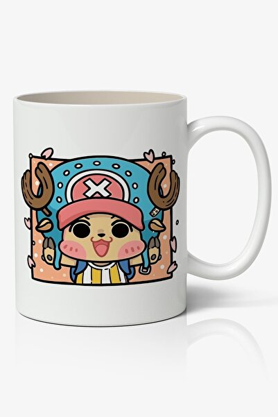 Anime Marketi كوب أبيض مطبوع عليه رسوم متحركة توني تشوبر من قطعة واحدة