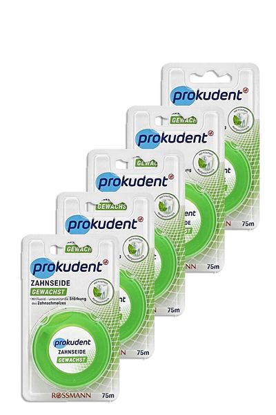 prokudent Dental Floss with Mint Flavored Candle 75 Meters (5 Pieces)