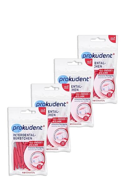 prokudent Diş Arayüz Fırçası Dış Çap: 2,5 Mm - Tel Çapı: 0,5 Mm Kırmızı (4 Adet)