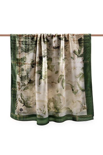 Vissona Γυναικείο σάλι πολυτελείας Medina Silk Emerald Green