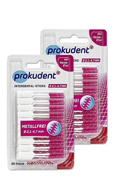 prokudent Metal Free Interdental Interface Brush 2.1-4.7 Mm 40 Pieces (2 Pieces)