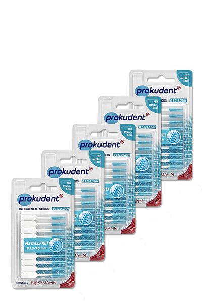 prokudent Metal Free Interdental Interface Brush 1.5-3.5 Mm 40 Pieces (5 Pieces)