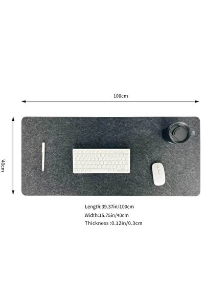 RevuBaby Oyuncu Mouse Pedi Masa Üstü Düzenleyici Mat Keçe Çalışma Masası Düzenleme 40x100 cm