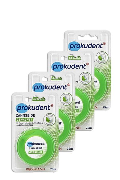 prokudent Dental Floss with Mint Flavored Candle 75 Meters (4 Pieces)