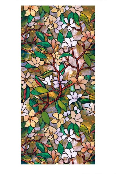 Buka Shops Film pentru fereastră static 3d texturat Magnolia - 46x250cm