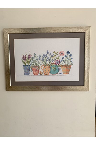 Tam Seramik El Yapımı Kanaviçe Tablo