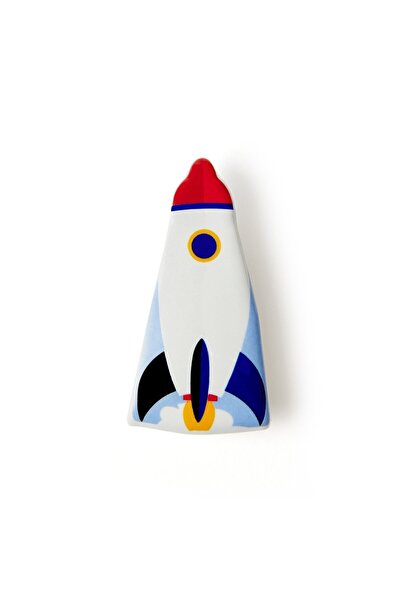 Genel Markalar Roket Büyük Düğme Kulp - Mavi / Beyaz