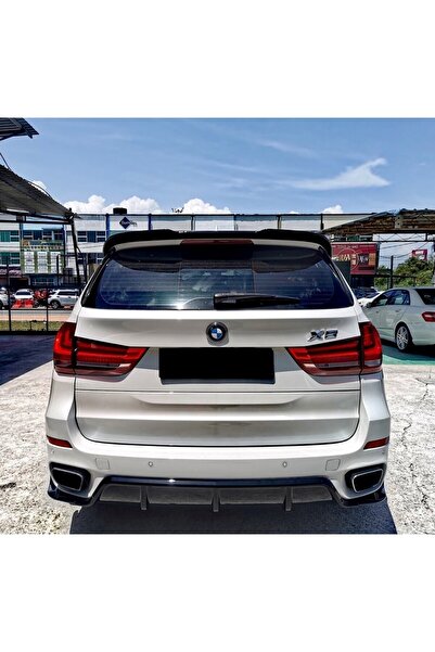 HYM TUNİNG BMW X5 F15 Uyumlu DİFÜZÖR VE FLAP SETİ 2014 2018 PARLAK SİYAH İTHAL