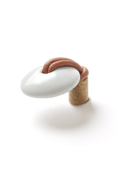Esal White / Antique Bohemian PenDulum Button HanDle