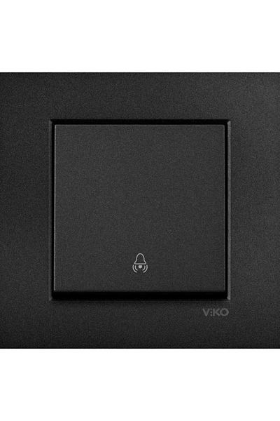 VİKO Viko Novella Black Colored Bell Switch Including Frame Black