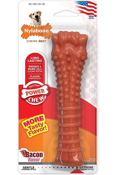 Nylabone Ec Pig Bacon Flavored Dog Chewing Bone Xl