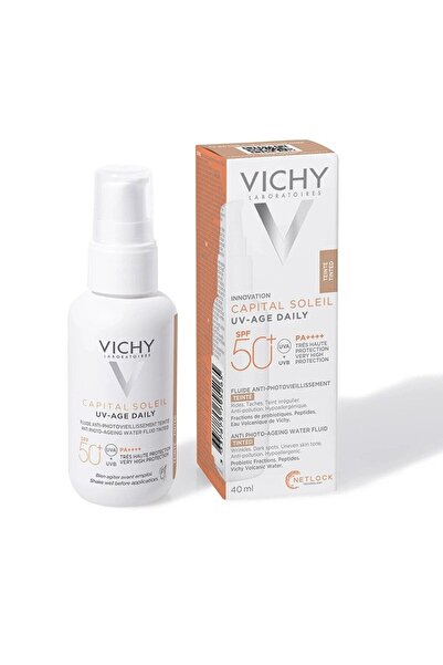Vichy كريم الشمس للوجه الملون المضاد للشيخوخة من Capital Soleil UV-Age Daily ...