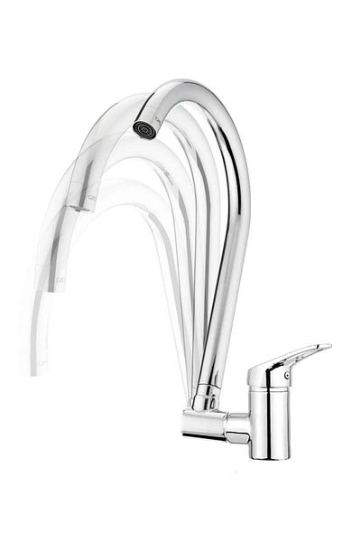 BlauWasse Bow Window Front Kitchen Sink Faucet