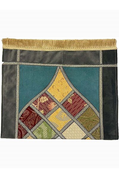 ZemzemHac Lined Patchwork Prayer Rug with Mihrab 01