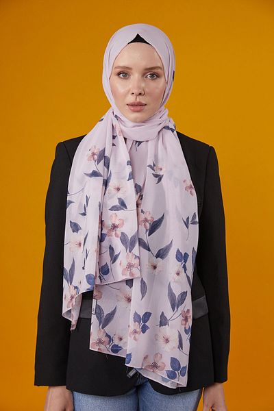 Differenza FLOWERS PATTERNED SHAL - POWDER