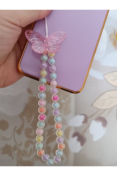 Efna Store Renkli Boncuklu Telefon Charmı,telefon Bileklik Aksesuarı Ve Hediy...