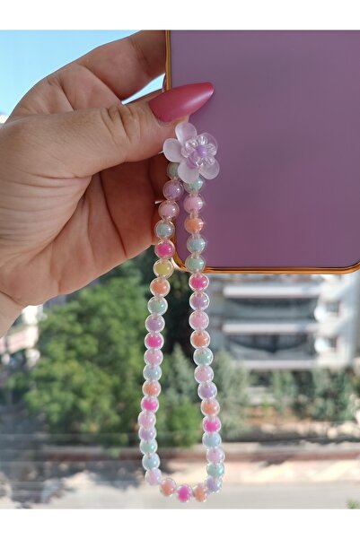 Efna Store حلية هاتف مطرزة بالألوان، ملحق سوار الهاتف وصندوق هدايا، ملحق حقيب...