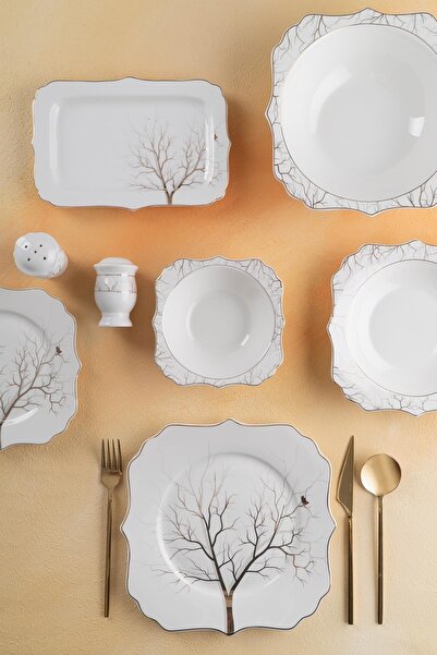 ACAR Norwood 6 Kişilik 29 Parça Porselen Yemek Takımı