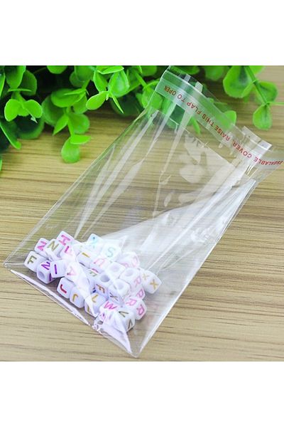 avese 100 PIECES 15X30 TRANSPARENT GELATIN BAG WITH TAPES FOOD CLOTHING STATIONERY REFRIGERATOR CASE