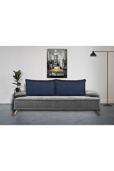 AYPETEKS Blugi albastru lenjerie de in, scaun cu spătar, husă de pernă, set de grădină, husă de pernă de dimensiuni mari