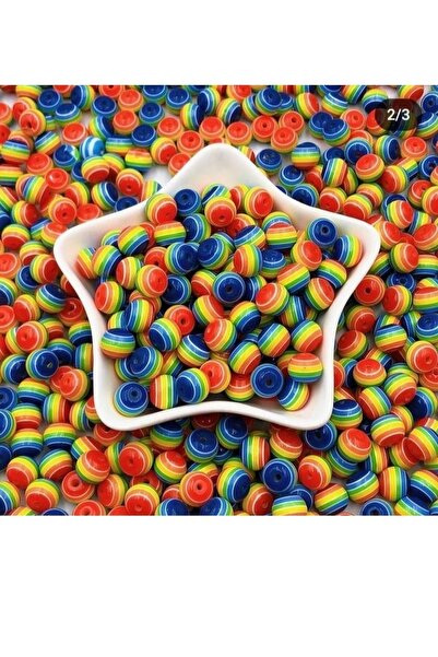 20 x Rainbow Acrylic Beads. Necklaces, Bracelets & Hobby Supplies. Rainbow Beads.