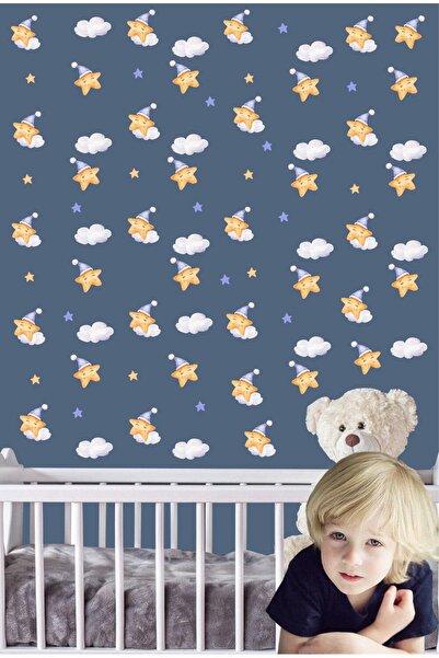 efekt reklam مجموعة ملصقات كبيرة الحجم ذاتية اللصق لغرفة الأطفال الرضع من Sle...