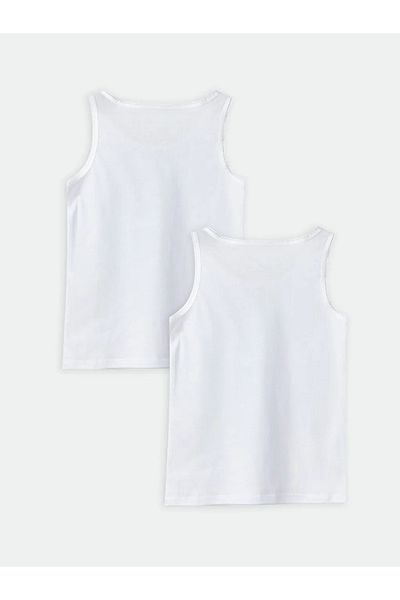 LC Waikiki LCW Kids Crew Neck Basic Cotton Girl's Undershirt, 2-pack