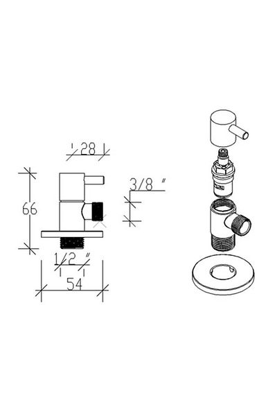 Tema Prima Bidet Faucet Set of 2