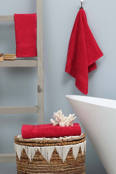 Karaca Home Πετσέτα μπάνιου Daily Soft 100% βαμβακερή 70x140 εκ. Κόκκινη