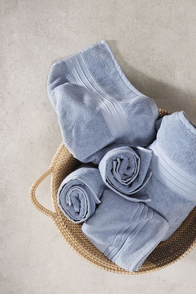 Karaca Home Πετσέτα προσώπου Aquasoft Blue - 100% βαμβάκι, 50x90 cm