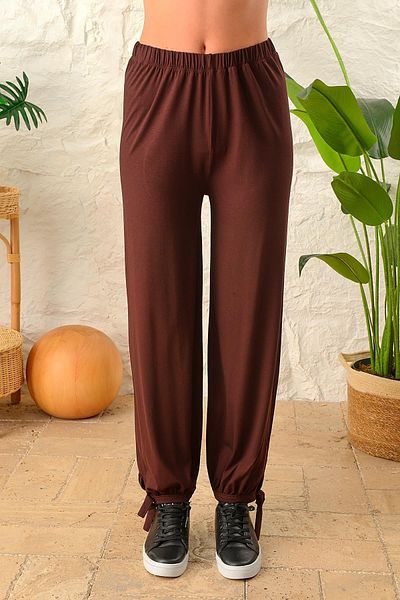 ESPİNA Women's Adjustable Leg Large Size Loose Knitted Trousers Shalwar