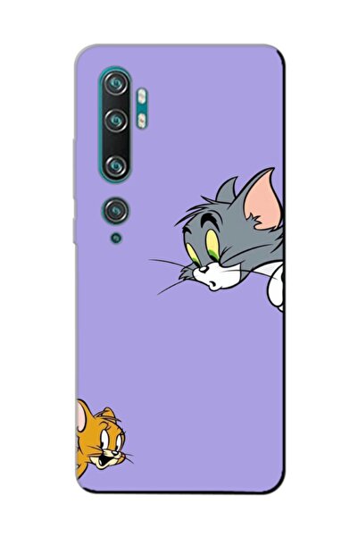 frondcase Xiaomi Mi Note 10 Pro Tom ve Jerry Lila Telefon Kılıfı