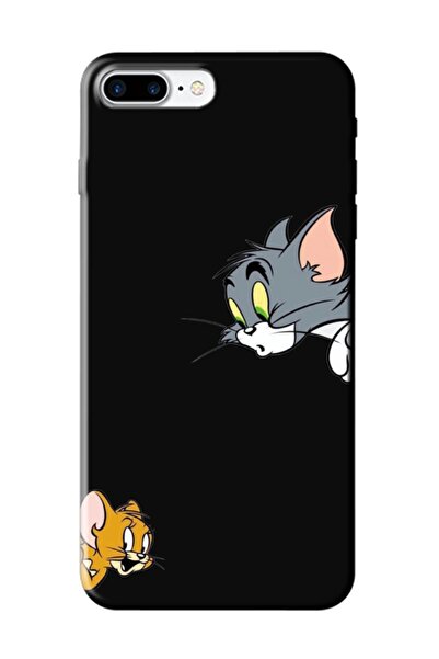 frondcase Case for iPhone 8 Plus Tom and Jerry Black Phone Case