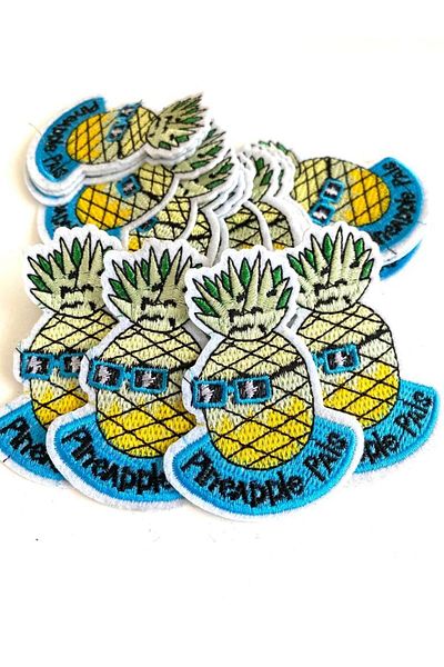 canan dizayn Arma de ananas brodat 8x6 cm (2 buc.)