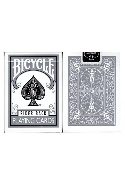 OyuncaklarÜlkesi Bicycle Standart Index Gri Gümüş Rider Back Oyun Kağıdı Kart...