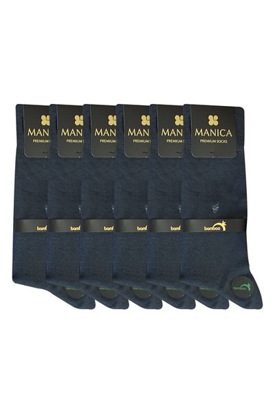 MANICA Мъжки летни бамбукови чорапи до глезена, 6 чифта - опушени