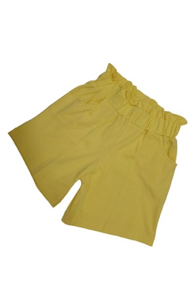Nazar Bebe GIRL 7-10 YEARS OLD LOVE FIGURED STRAPED SUPREME 2-PIECE SHORTS SET YELLOW